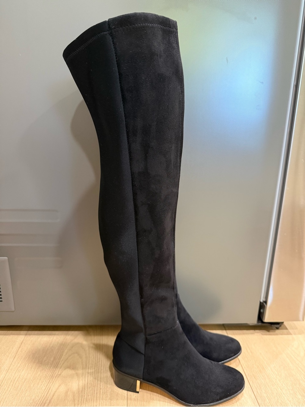 Calvin Klein Carney Black Over the Knee Stretch Boots Size 6.5